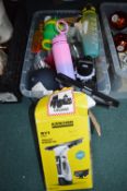 *Assorted Items Including Drinking Bottles and Glasses, Karcher Window Vac (AF), etc.
