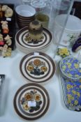 Denby Mayflower Pattern Plates plus Assorted Denby Bowls, etc.