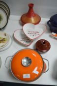 Cut Quartz Serving Dishes and a Tajine