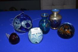 Glass Paperweights and Vases etc.