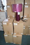4x Gabanna Purple/Pink Table Lamps with Shades