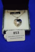 Sterling Silver Heart Locket & Chain ~3g total