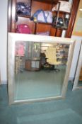 Large Silver Framed Mirror ~100x110cm