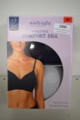 *Carole Hochman Midnight Wirefree Comfort Bra 2pk Size: M (32D-36C) (1x black, 1x grey)