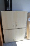 2x Double Door Storage Cabinets