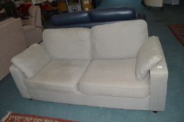 Grey Fabric Two Seat Sofa Bed