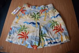 *Hilary Radley Linen Beach Print Shorts Size: S