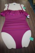 *DKNY Women’s Cerise Halterneck Swimsuit Size: 12