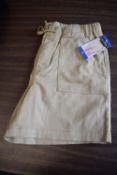 *BC Clothing Lady’s Sand Stretch Denim Shorts Size: L