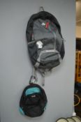 Quechua Backpack and FCUK Bag