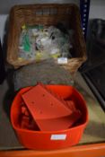 Quantity of Tile Levelling Clips, Wire Wool, and Wrench Rack Organiser