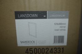 Landsdown Mirror in Line White 570x800mm