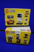 2x Lego Brick Headz Sets: Wall-E and Up
