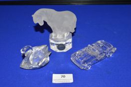 Ornaments Including Goebel Horse