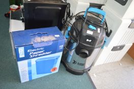 MacAllister Industrial Vacuum Cleaner (body only), and an Electric Paper Shredder
