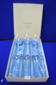 Boxset of 6x Queen’s Red Crystal Red Wine Glasses
