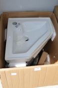 Parcere Porcelain Bathroom Corner Sink