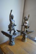 2x Spelter Figures (AF)