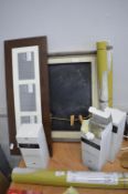 Harlequinn Wallpaper, Dartington Glass Wine Tumblers, Photo Frames, etc.