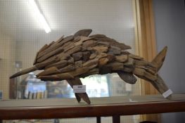 Driftwood Swordfish Sculpture