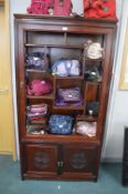 Chinese Style Darkwood Effect Cabinet (previously glazed)