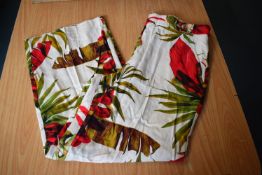 *Hilary Radley Floral Print Linen Trousers Size: L