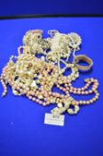 Vintage Faux Pearl Jewellery Necklaces, Bracelets, etc.