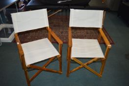 Pair of Folding Directors Chairs