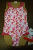 Seafolly Girl’s Pink Butterfly Swimsuit with UPF 50+ Protection Age: 6