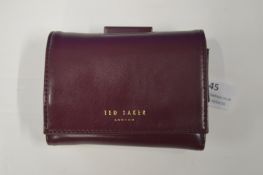 Ted Baker Burgundy Leather Purse