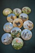 Set of 12x Danbury Mint Waterbird Plates
