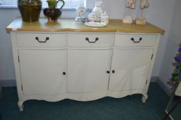 Painted Serpentine Front Sideboard 150x50cm x 90cm high