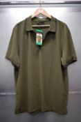 *Ernest Sewn Green Quater-Zip Polo Size: Size: XL