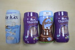 4x Tub of Hot Chocolate Drinks and Horlicks