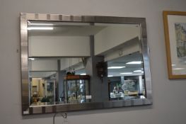 Bevelled Edge Mirror with Silver Frame