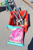 Garden Shears, Assorted Tools, and Plant Food
