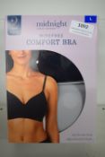 *Carole Hochman Midnight Wirefree Comfort Bra 2pk Size: L (34DD-38C) (1x black, 1x grey)