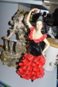 2x Figurines Including Flamenco Dancer by Leonardo