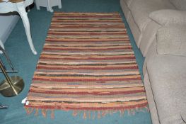 Multicoloured Cotton Rag Rug 120x18cm
