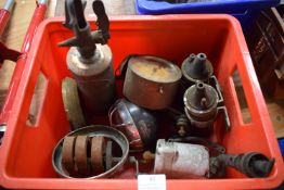Assortment of Glass Coils, Magneto Fire Extinguisher, etc.