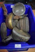 Various Vintage Headlamps (tub not included)