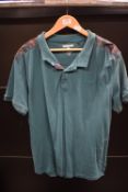 Lambretta Green & Paisley Polo Size: 2XL