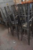 6x Highback Metal Barstools