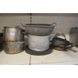 Quantity of Assorted Pots, Pans, Trays, etc.