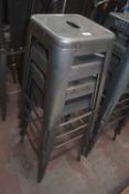4x Metal Stacking Barstools