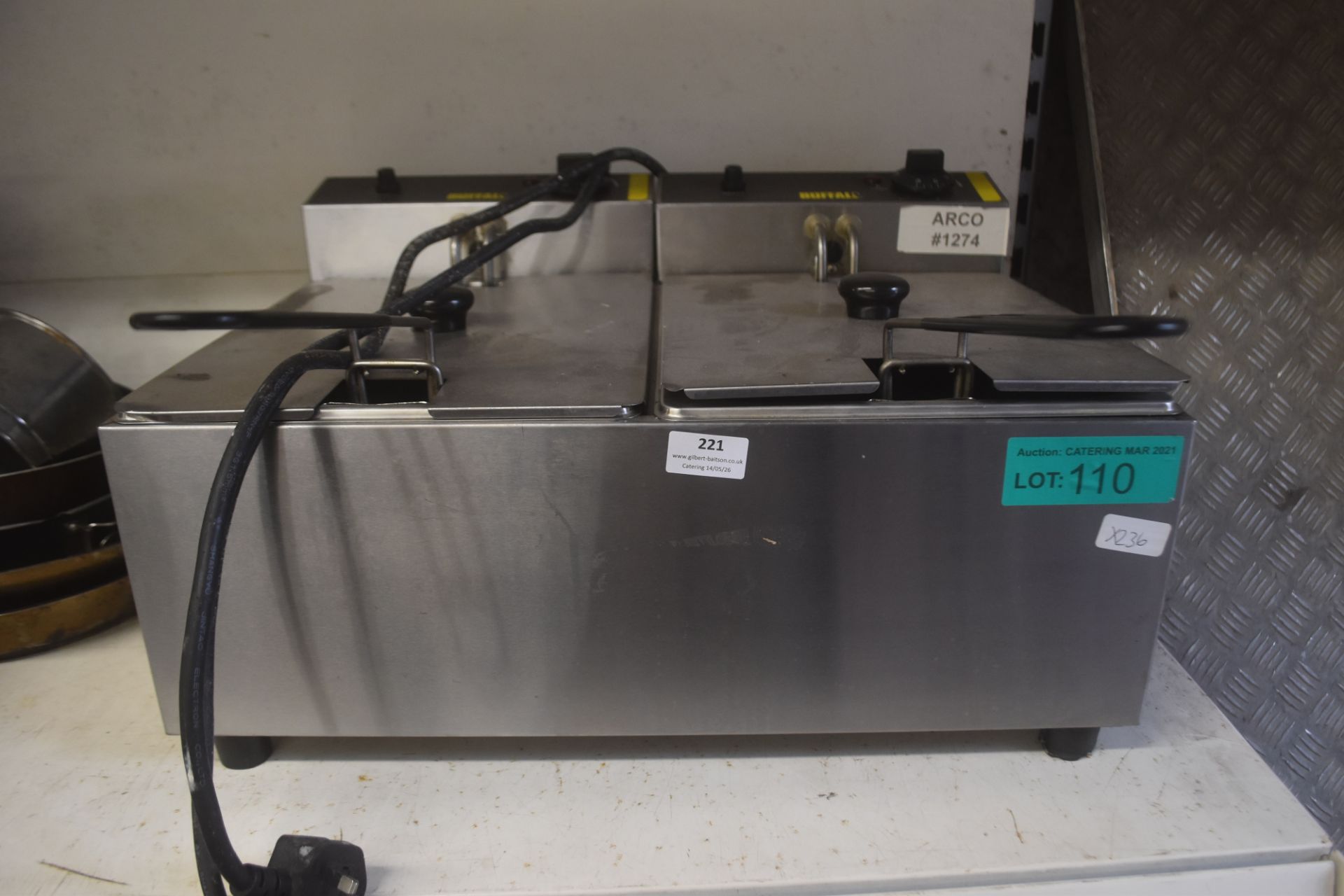 Buffalo Tabletop Double Fryer 240v - Image 2 of 2