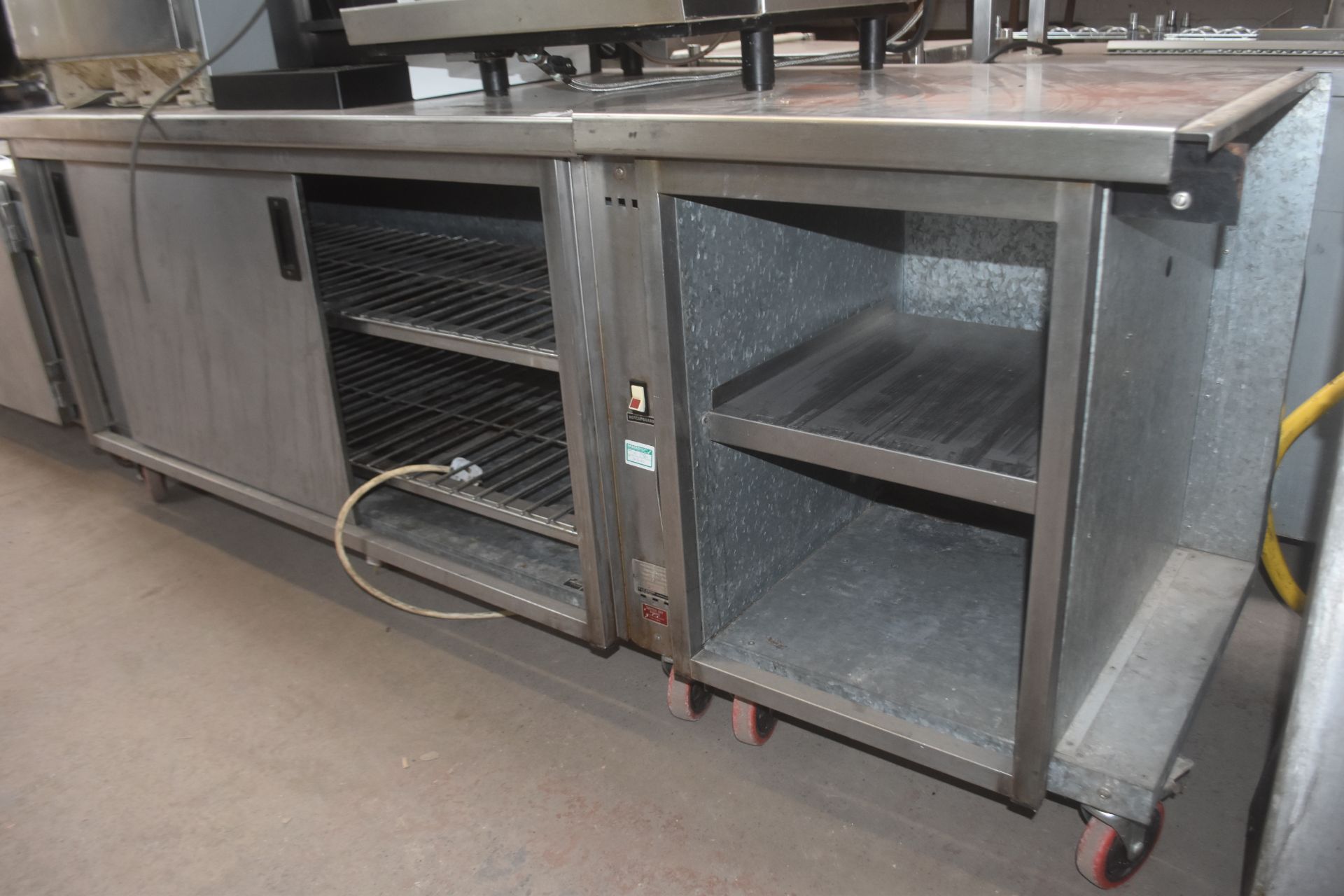Hot Cupboard with Extension 220x70cm x 85cm high