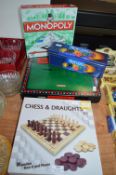 Board Games Including Deluxe Scrabble, Monopoly, etc.