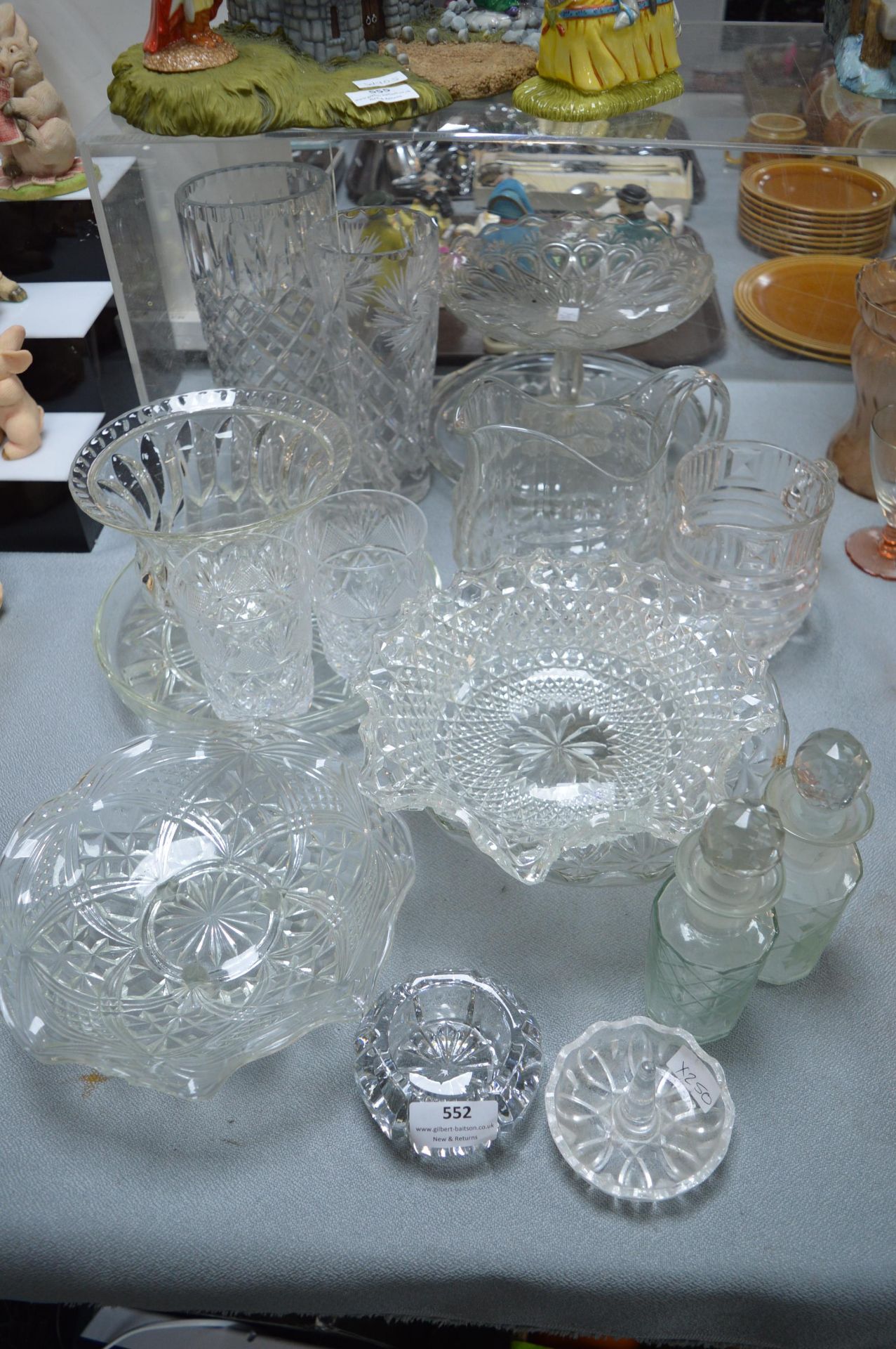 Glass Vases, Cake Stands, Bowls, etc.