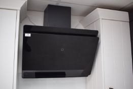 * Contemporary Style Black Glass Extractor Hood